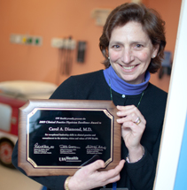 Carol Diamond, MD, was one of the first recipients of UW Health’s Clinical Practice Physician Excellence award.