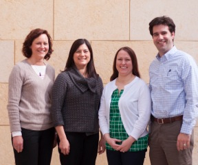 The Pediatric Complex Care team, from left: Kristan Sodergren, NP; Mary Ehlenbach, MD; Teresa Wagner, RN; Ryan Coller, MD, MPH.